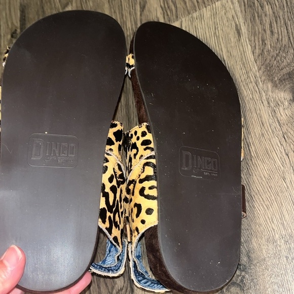 Dingo women’s Sage Brush Leopard Print Sandals with Brown Accents size 7 - Picture 8 of 12